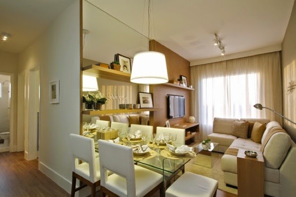 sala de estar e jantar pequenas e integradas dicas