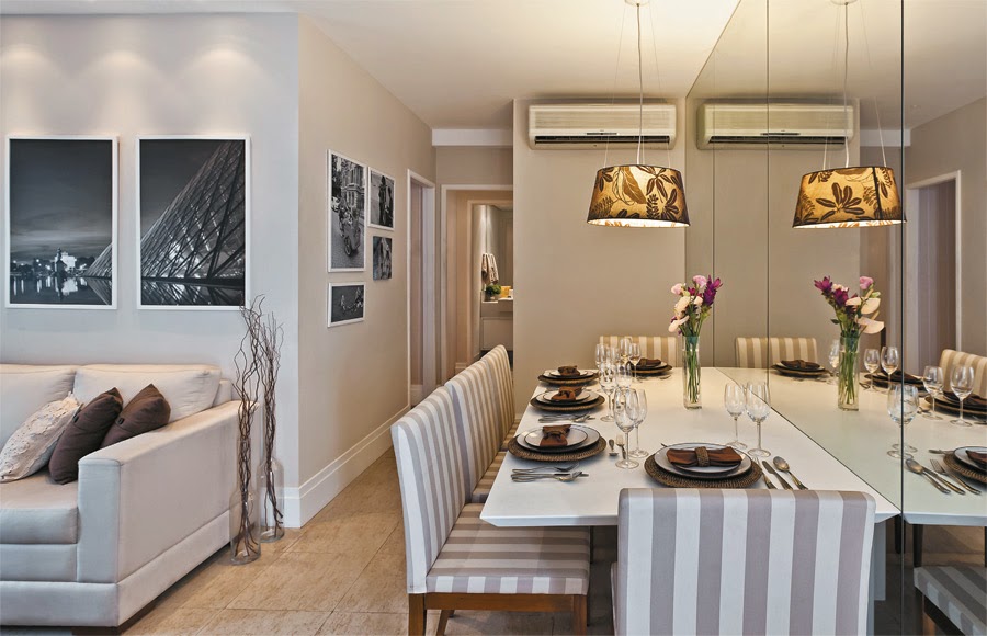 decoração sala de jantar pequena apartamento