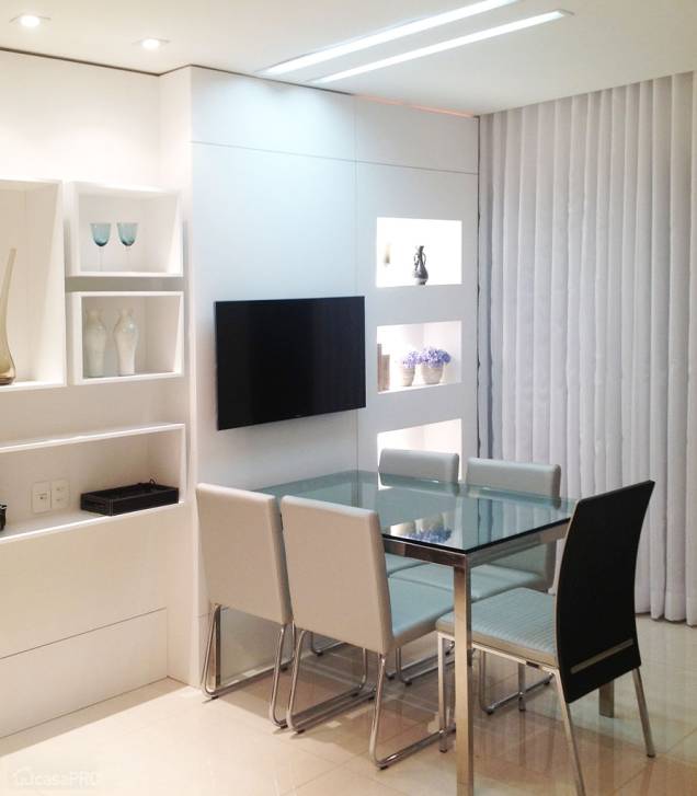 como integrar sala de tv e jantar em ap pequeno