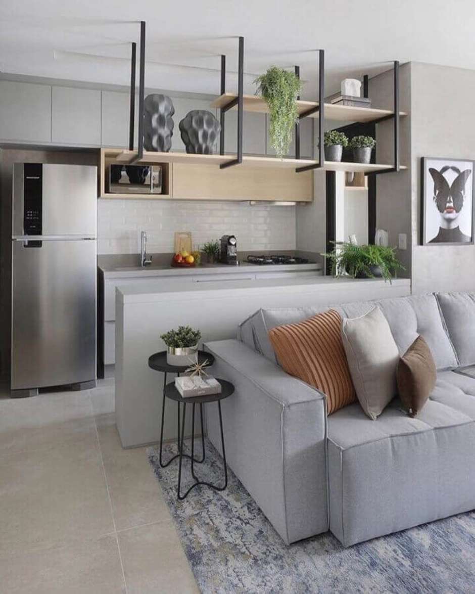 decoração sala e cozinha conjugada