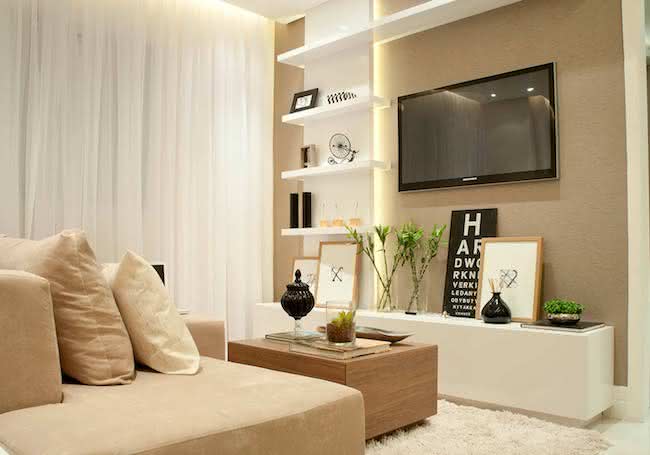 sala planejada apartamento pequeno