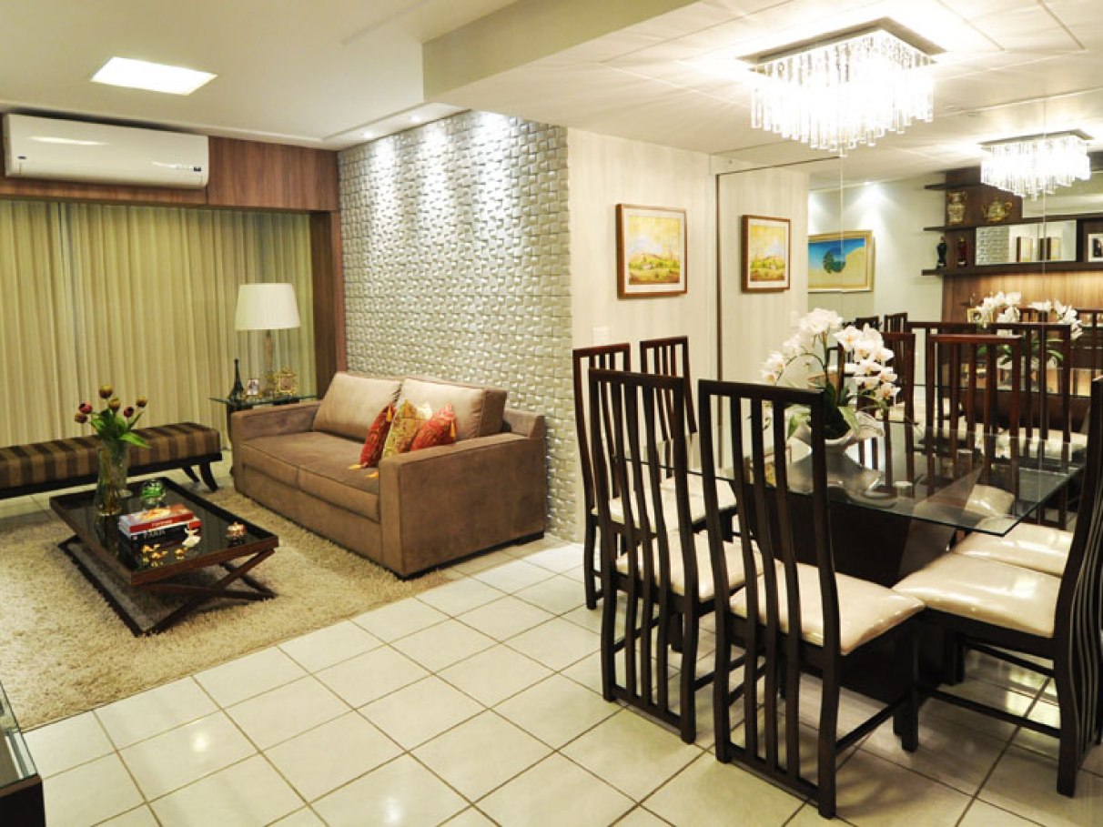 sala planejada apartamento cores claras
