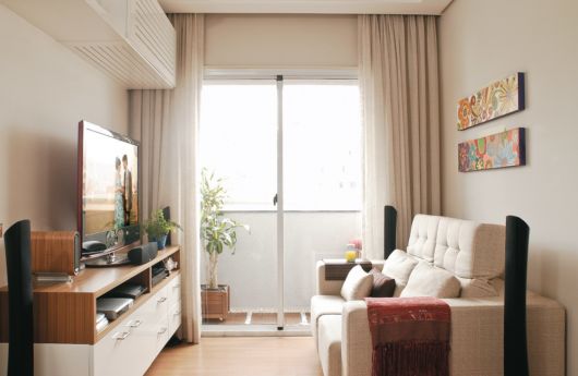 ideias para sala de apartamento pequeno com varanda