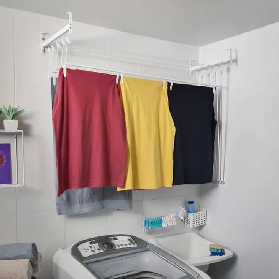 Varal de teto para apartamento pequeno