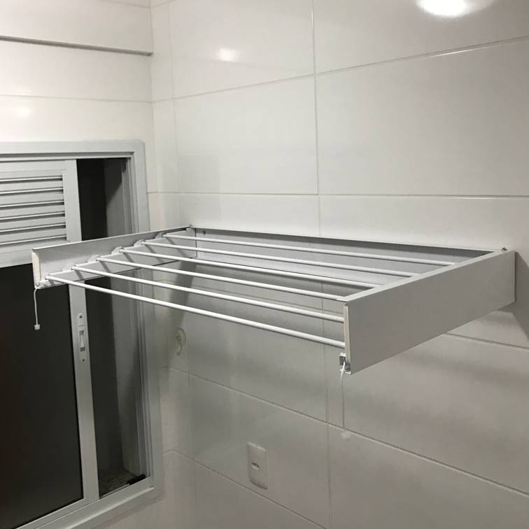 varal automático para banheiro