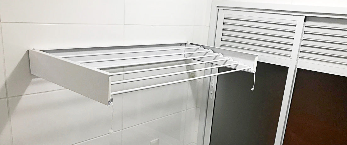 soluções de secagem apartamento pequeno