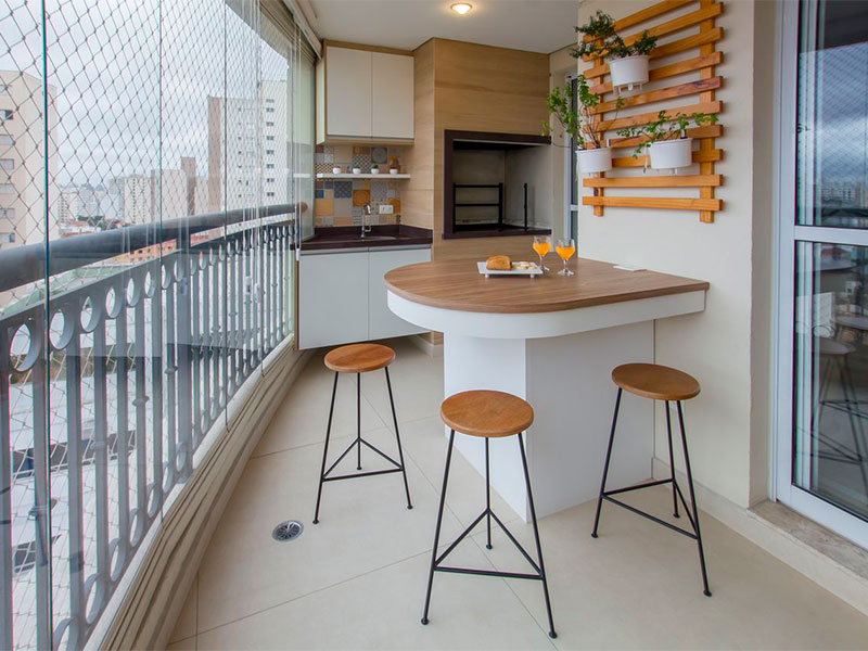 varanda de apartamento aconchegante