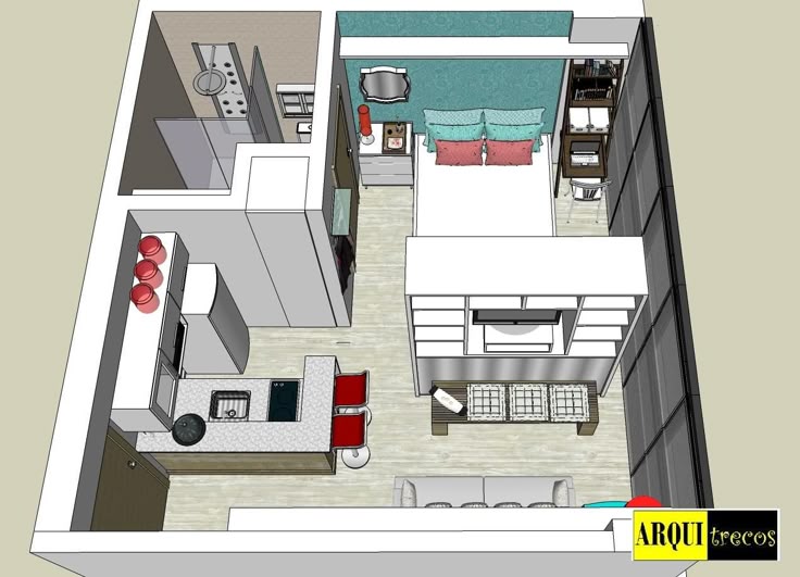 apartamento compacto organização