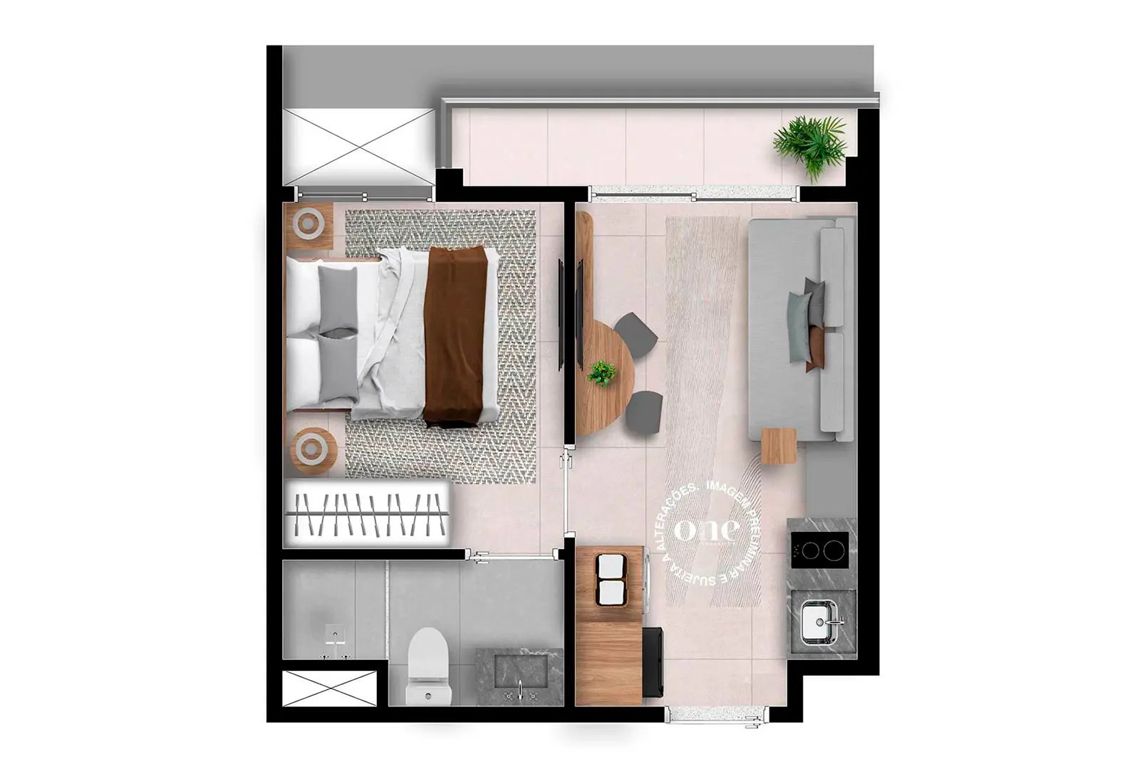 apartamento 27 metros quadrados