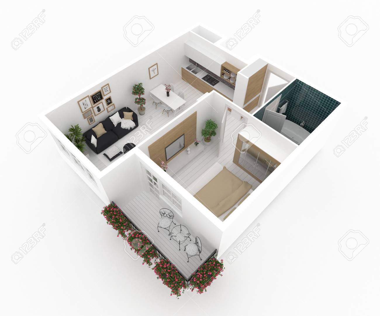 maquete eletronica apartamento