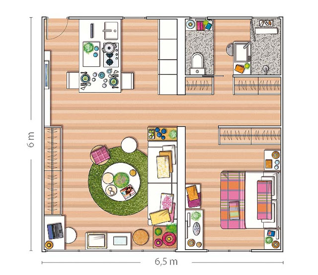 apartamento pequeno decorado 40m2