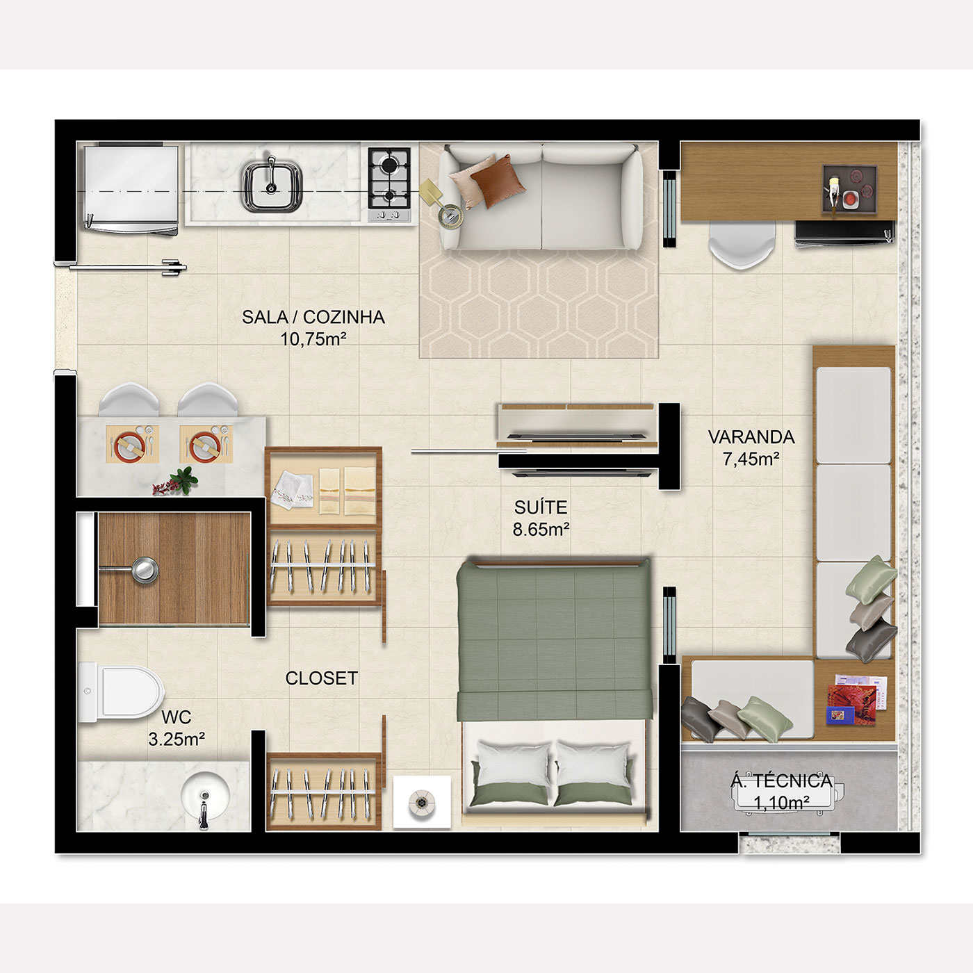 plantas de casas 45m2