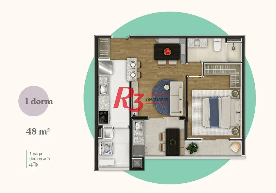 custo apartamento 48m2