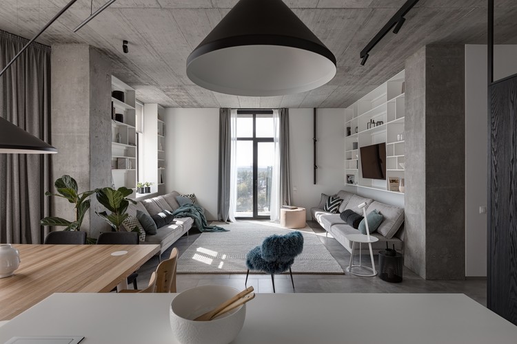 decoração sala cinza e branco