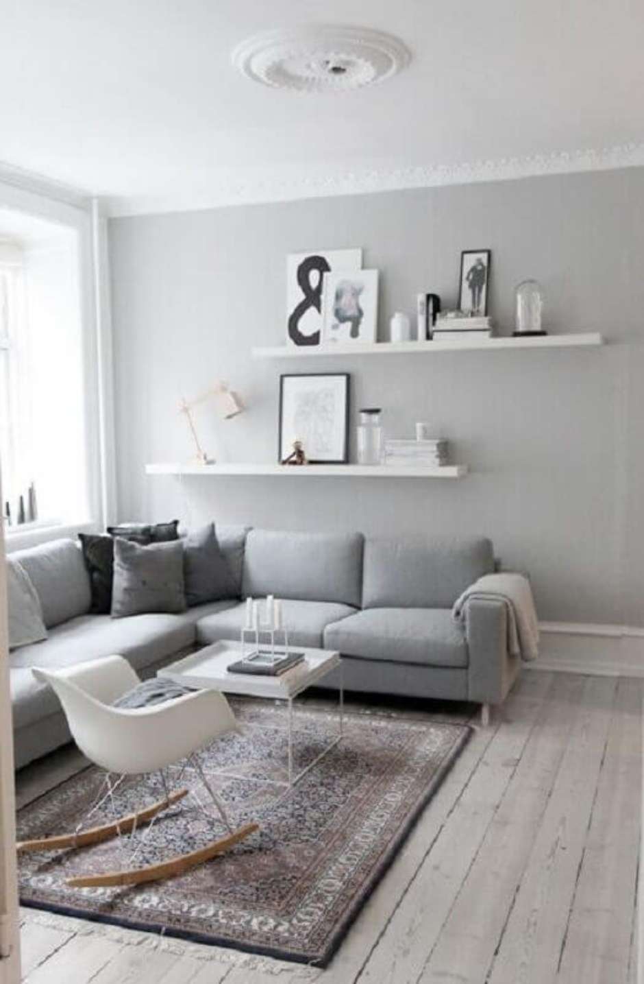 apartamento moderno cinza e branco