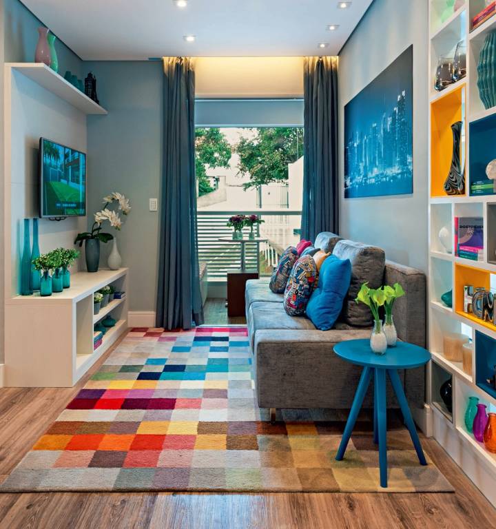 apartamento pequeno colorido