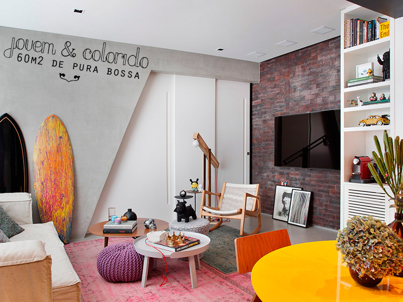 apartamento com teto colorido