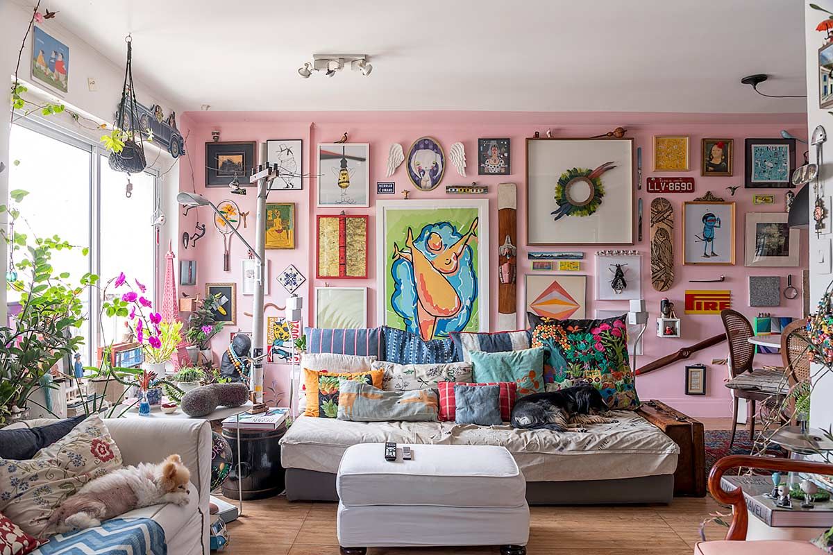 ideias decoração apartamento colorido