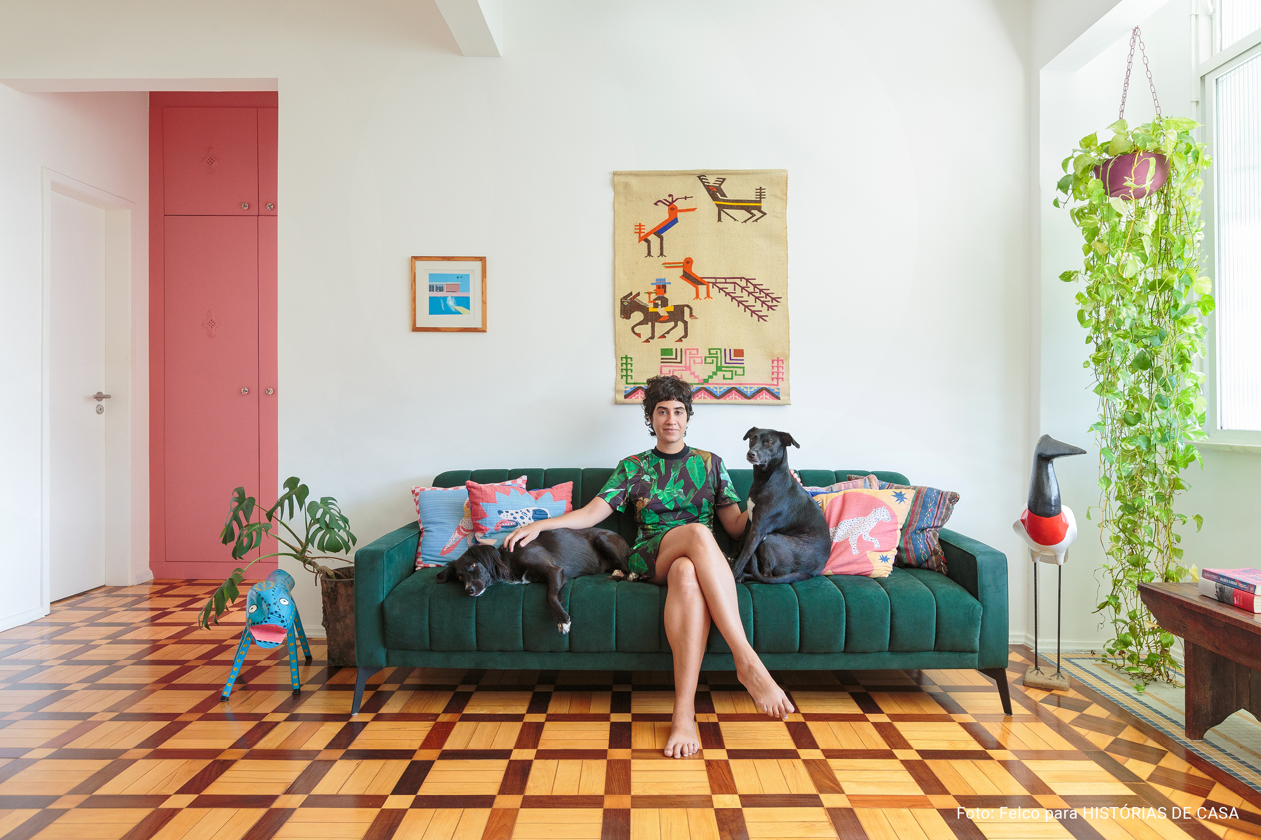 apartamento boho colorido