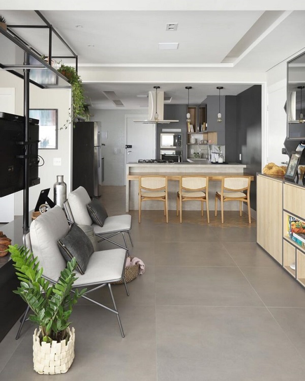 porcelanato para cozinha de apartamento