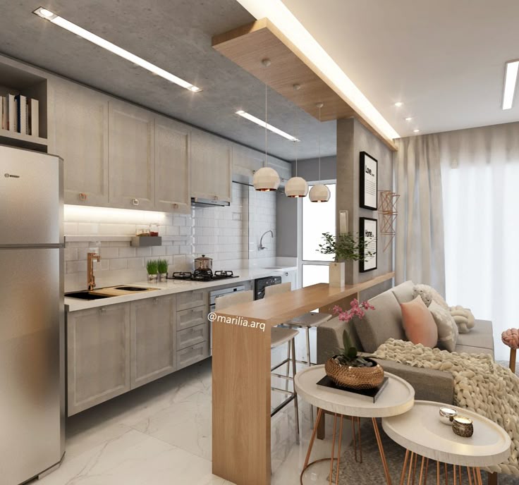 sala e cozinha conjugadas