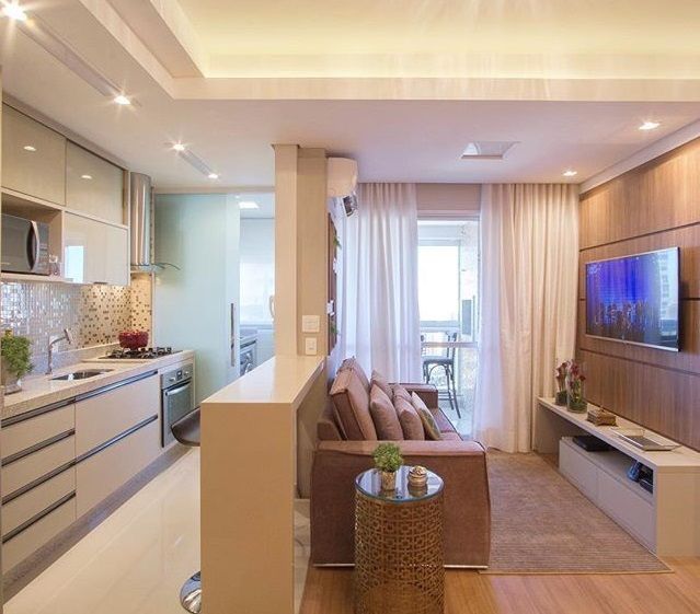 decoração sala e cozinha integradas
