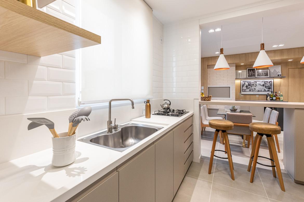 apartamento com cozinha americana