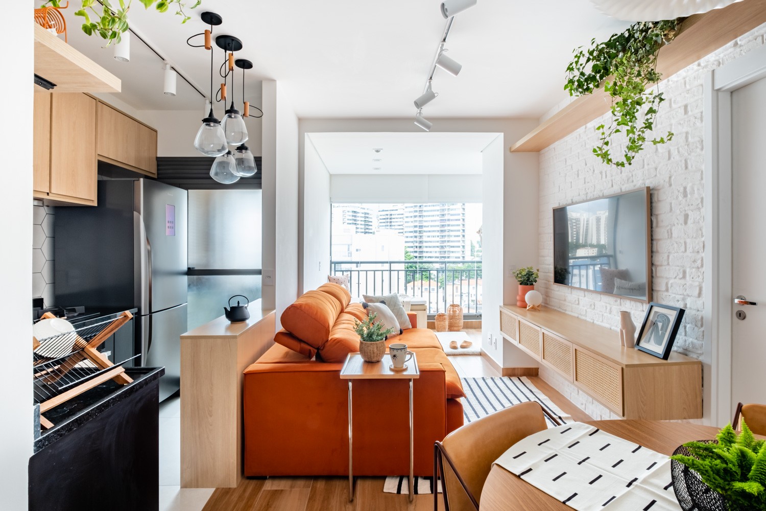 decoração boho apartamento pequeno