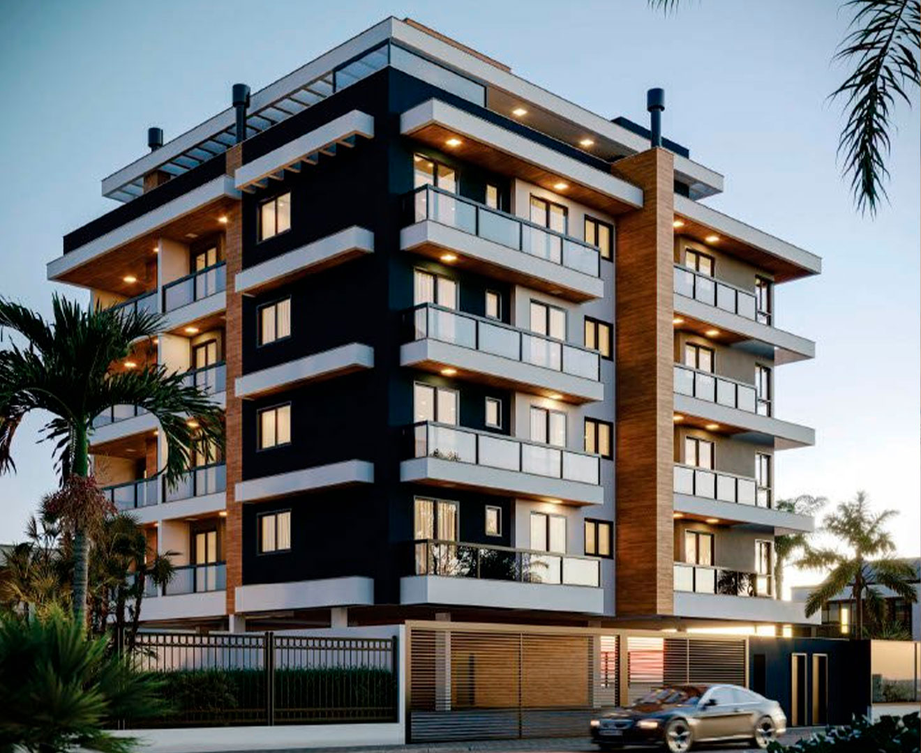 fachadas de prédios residenciais