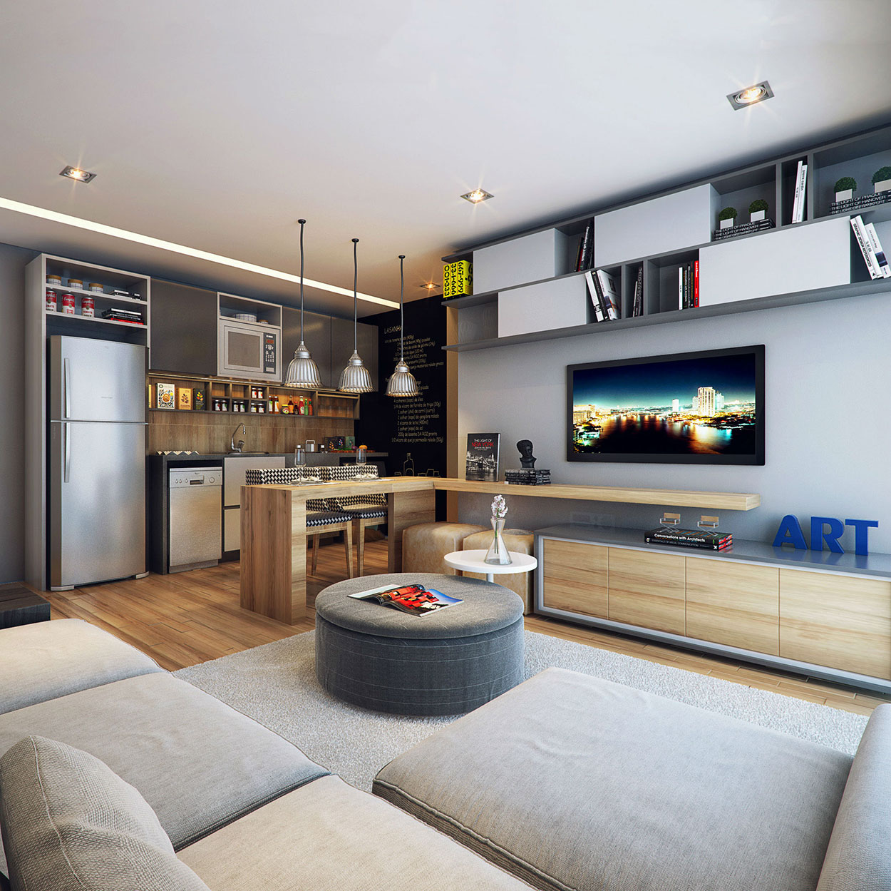 decoração apartamento homem moderno