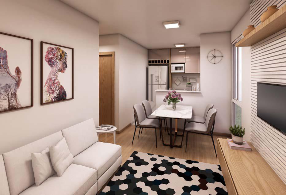 apartamento minha casa minha vida 3 quartos decorado