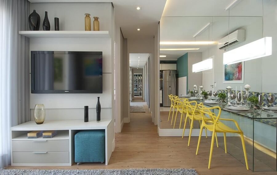 decoração com espelhos em espaços reduzidos