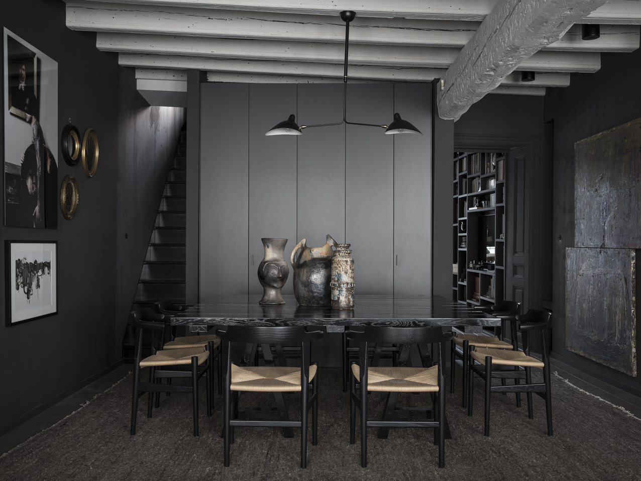 apartamento cinza chumbo e preto