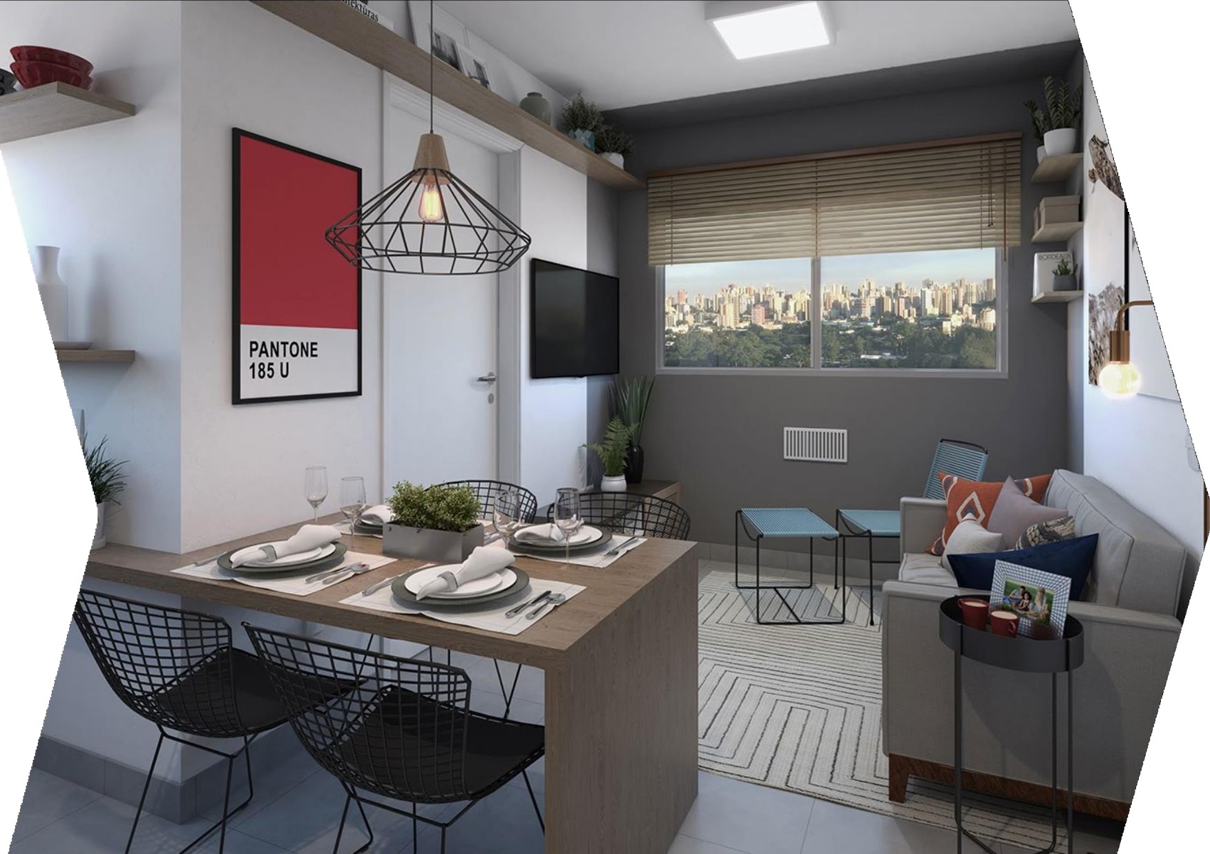 cozinha americana apartamento tenda