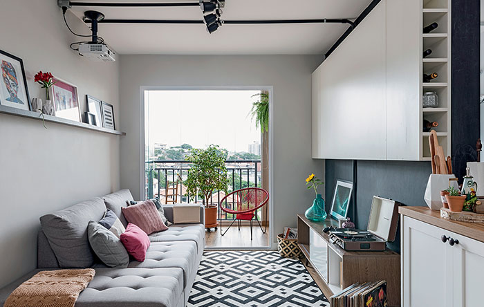armário de canto apartamento pequeno