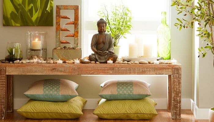espaço de meditação em casa