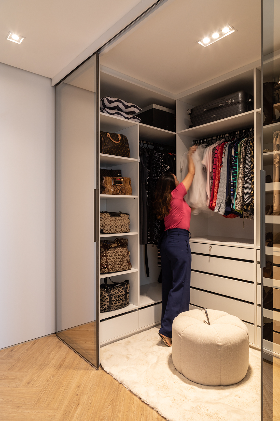 decoração closet pequeno