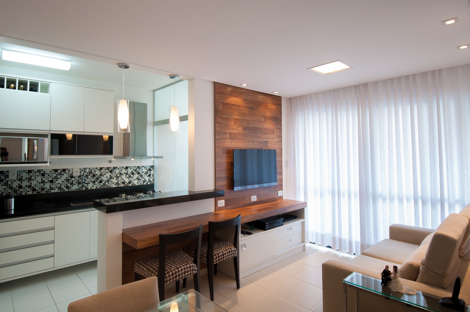cozinha integrada apartamento pequeno