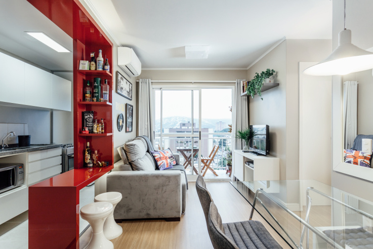 cozinha integrada apartamento pequeno