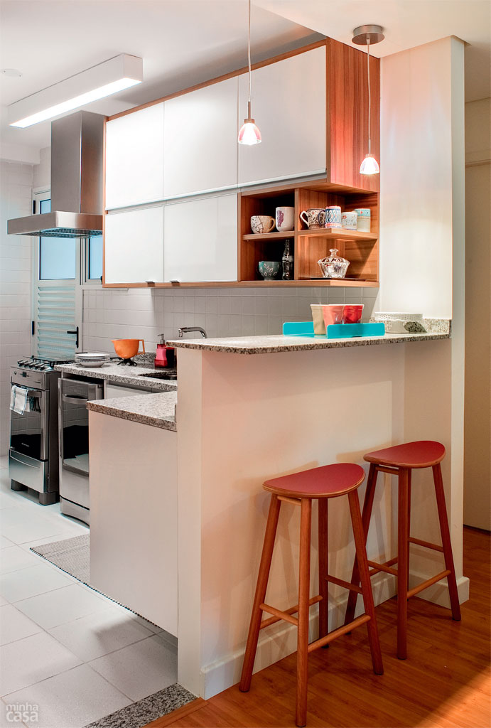 decoração cozinha pequena integrada