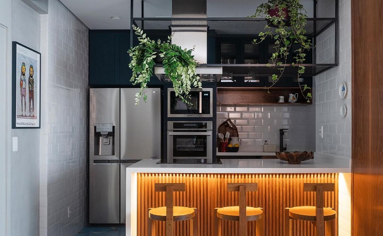 bancada cozinha americana apartamento