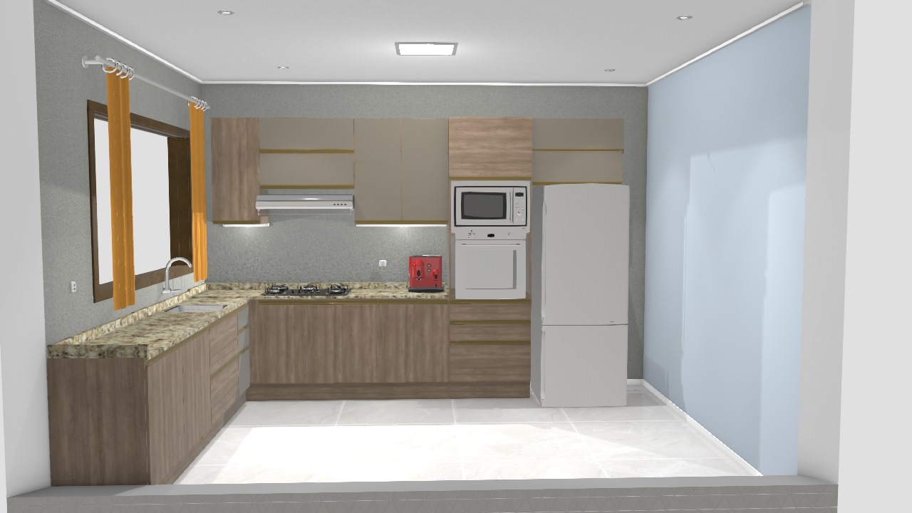 cozinha pequena em l planejada