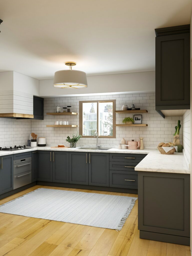 cozinha em l integrada apartamento