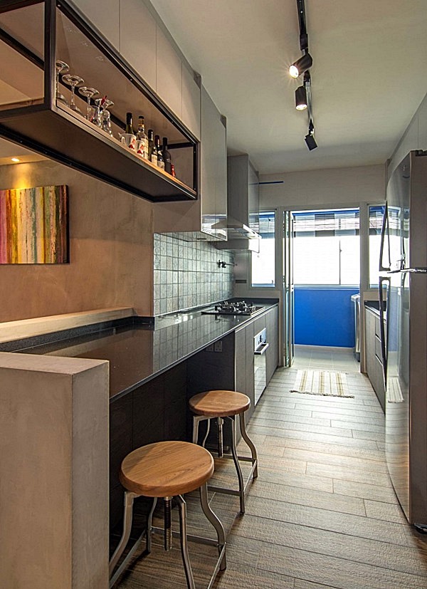 decoração cozinha industrial apartamento