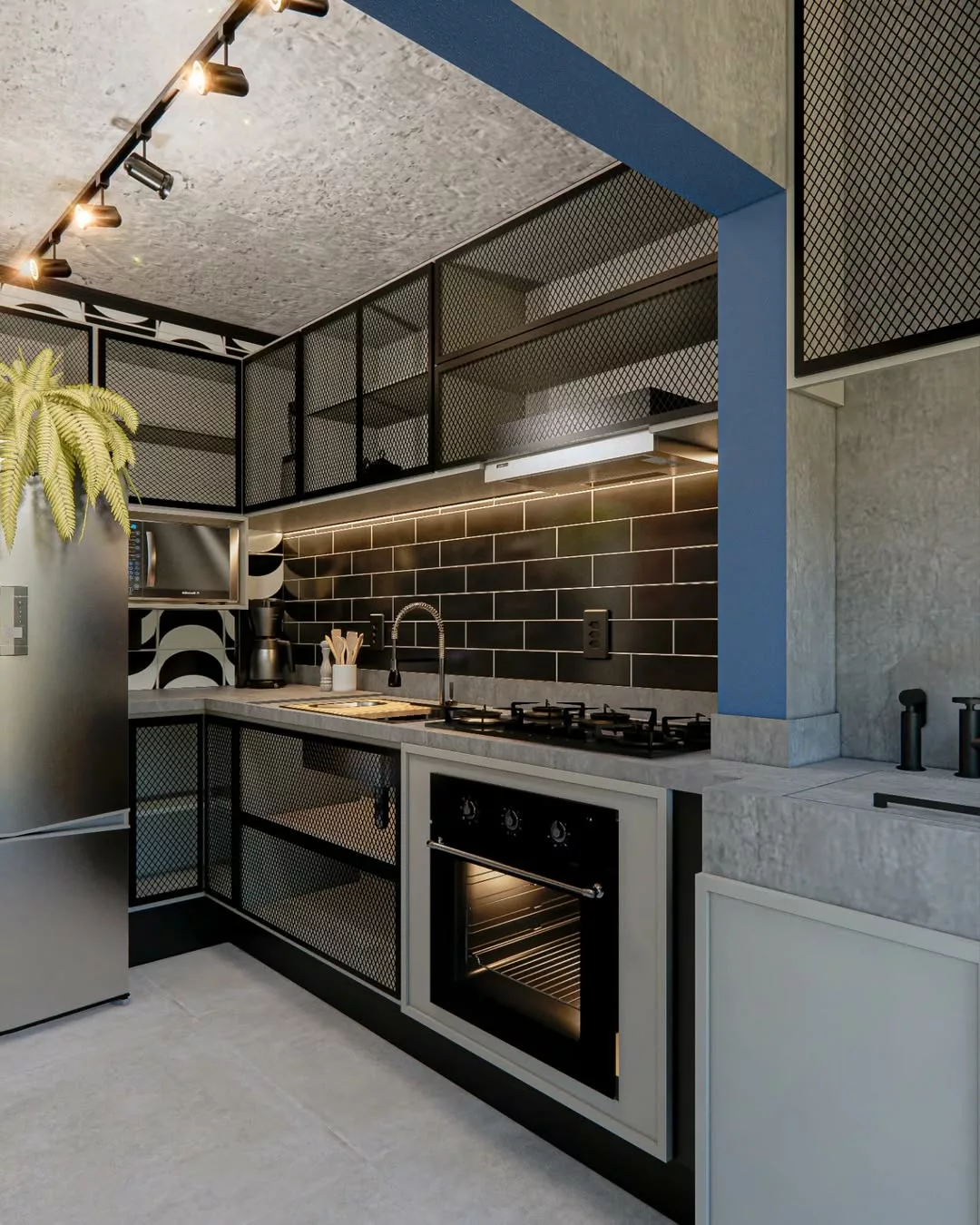 ideias cozinha industrial apartamento