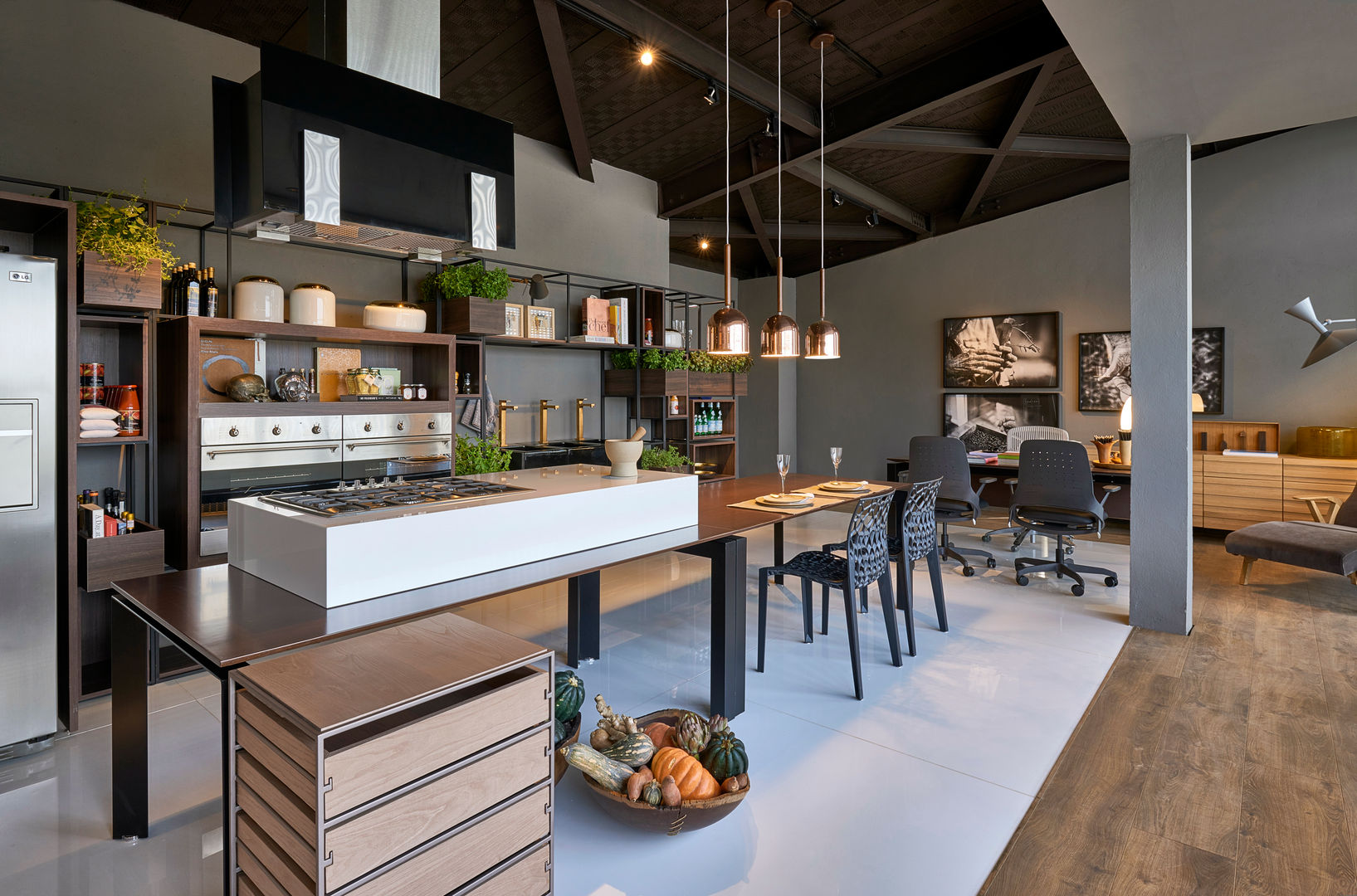 ideias cozinha industrial apartamento