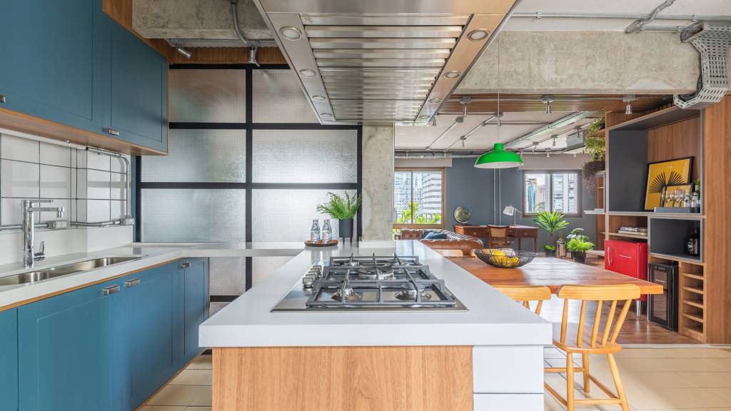 cozinha industrial apartamento moderno