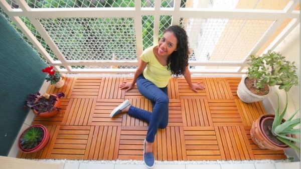 piso para varanda de apartamento