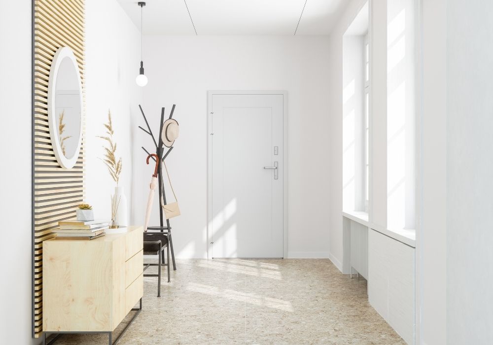 decoração de entrada de apartamento moderna