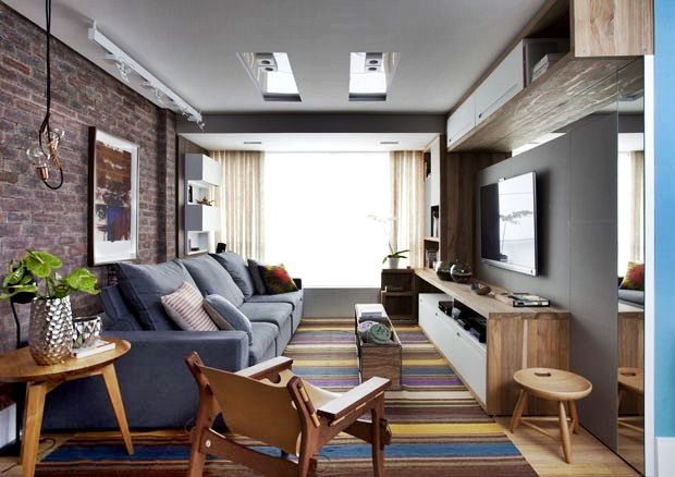 iluminação sala apartamento moderna
